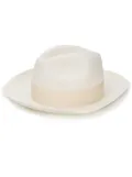 Borsalino bow ribbon hat - White