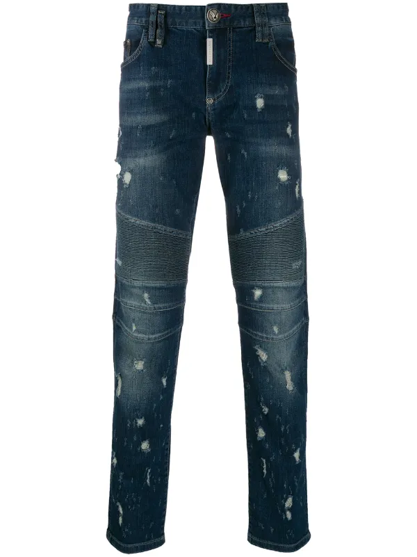 philipp plein biker jeans