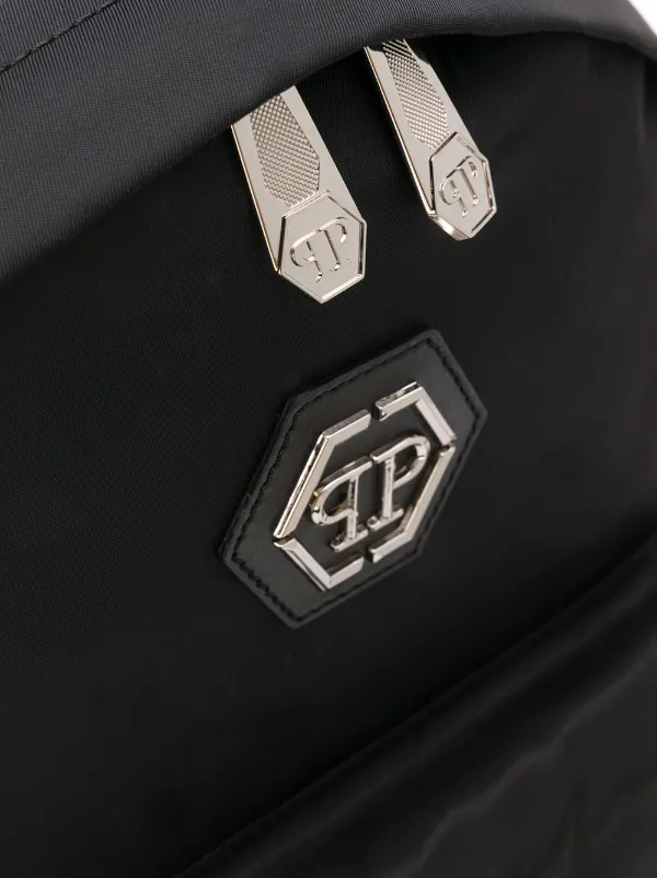 Philipp Plein Logo Plaque Backpack | Black | FARFETCH