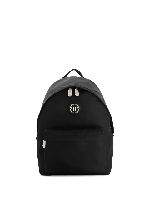 Philipp Plein Mochila com placa de logo 