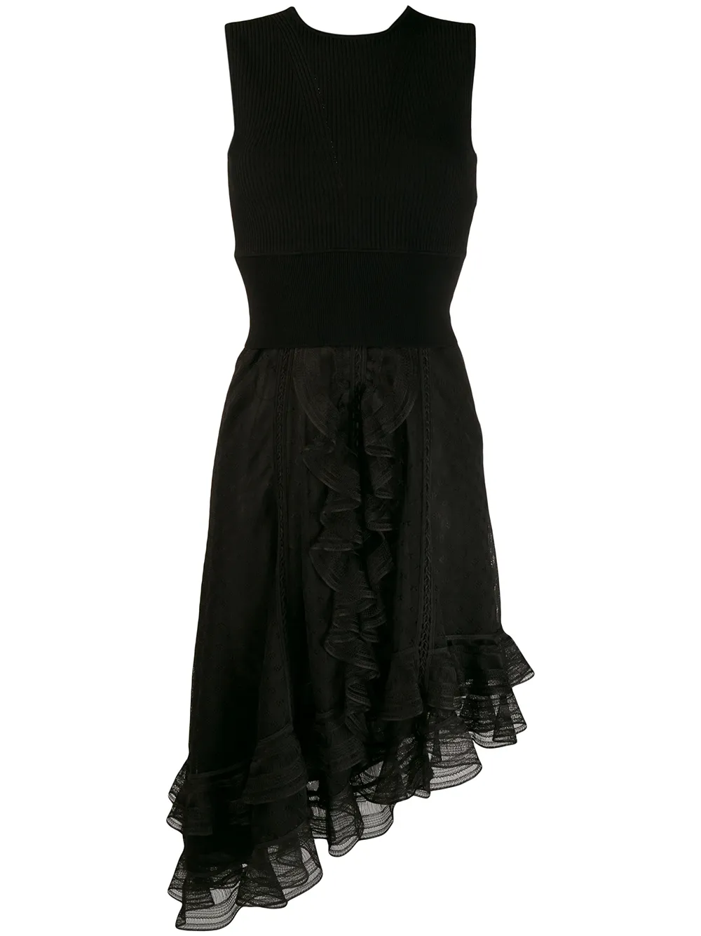Alexander McQueen Drapiertes Strickkleid - Schwarz
