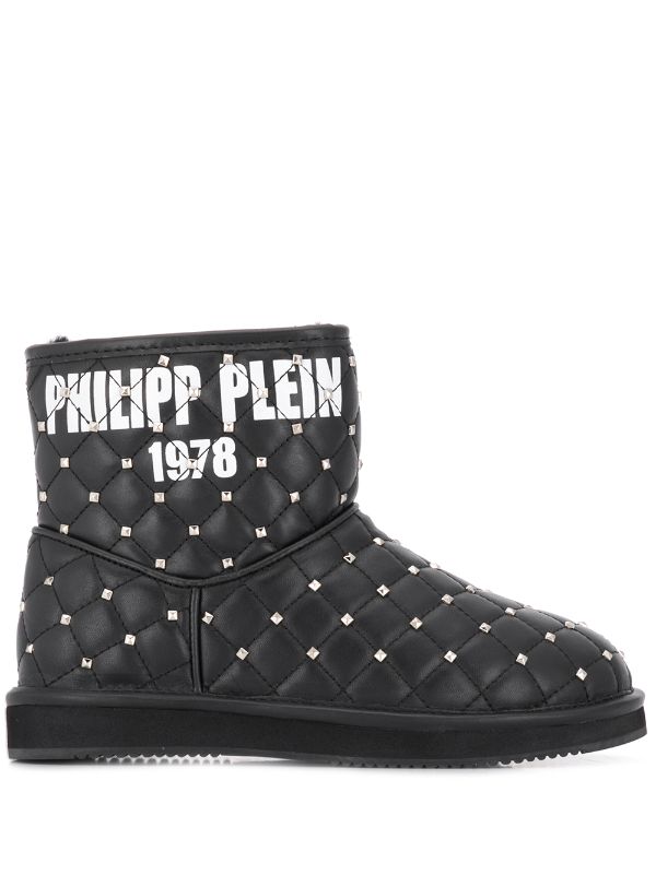 Philipp Plein studded flat boots 