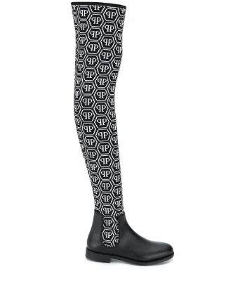 philipp plein thigh high boots