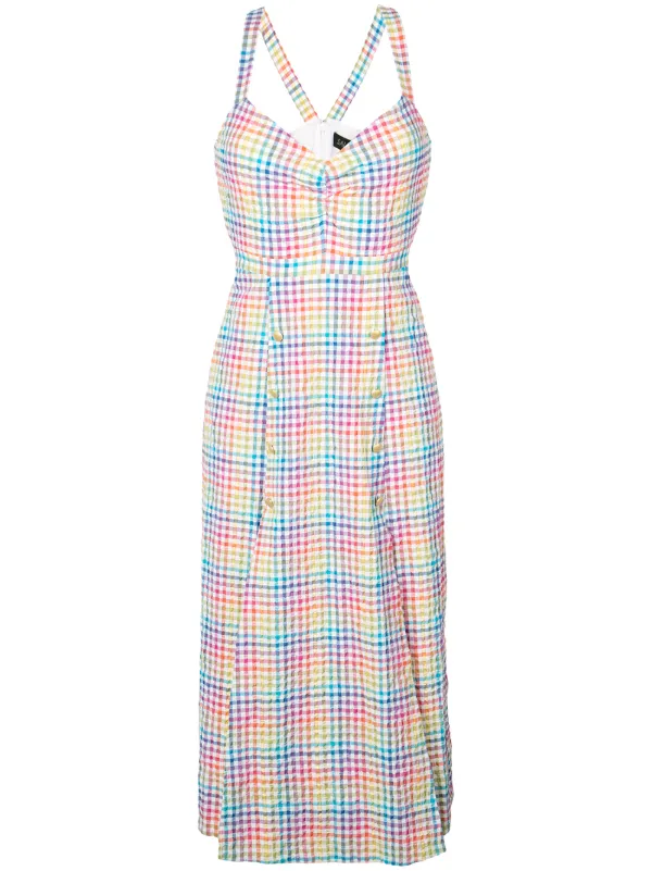 pink gingham dress womens