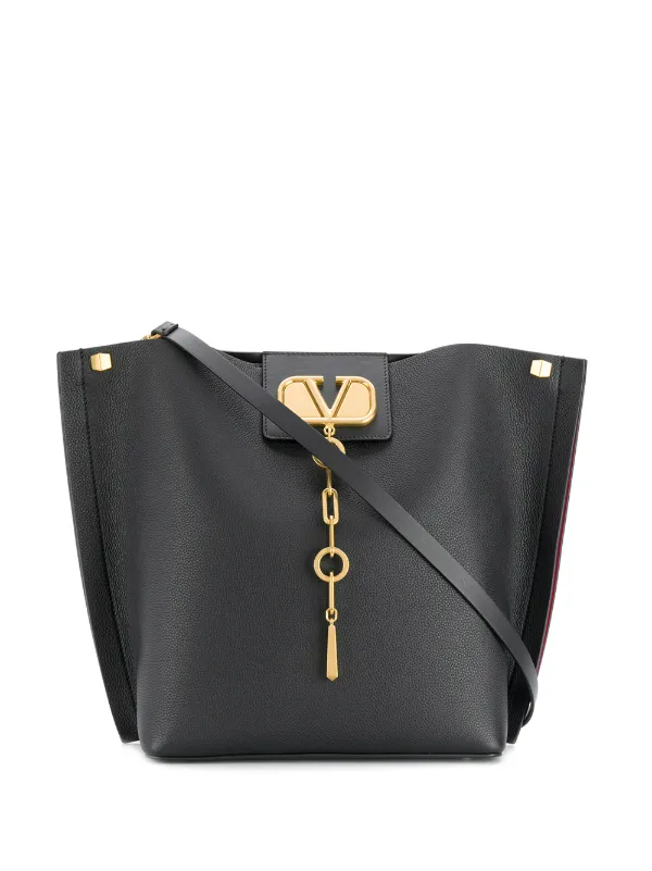 valentino black chain bag