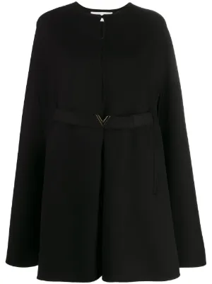 V logo cape by Valentino, available on farfetch.com for $2673 Heidi Klum Outerwear SIMILAR PRODUCT