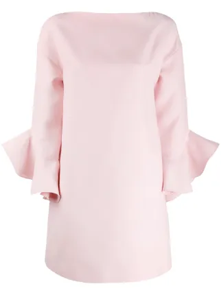 Valentino Garavani ラッフルスリーブ ミニドレス | ピンク