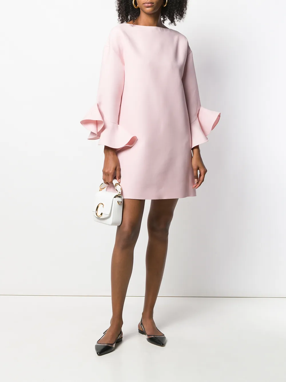 Valentino Garavani Jurk met ruche mouwen - Roze