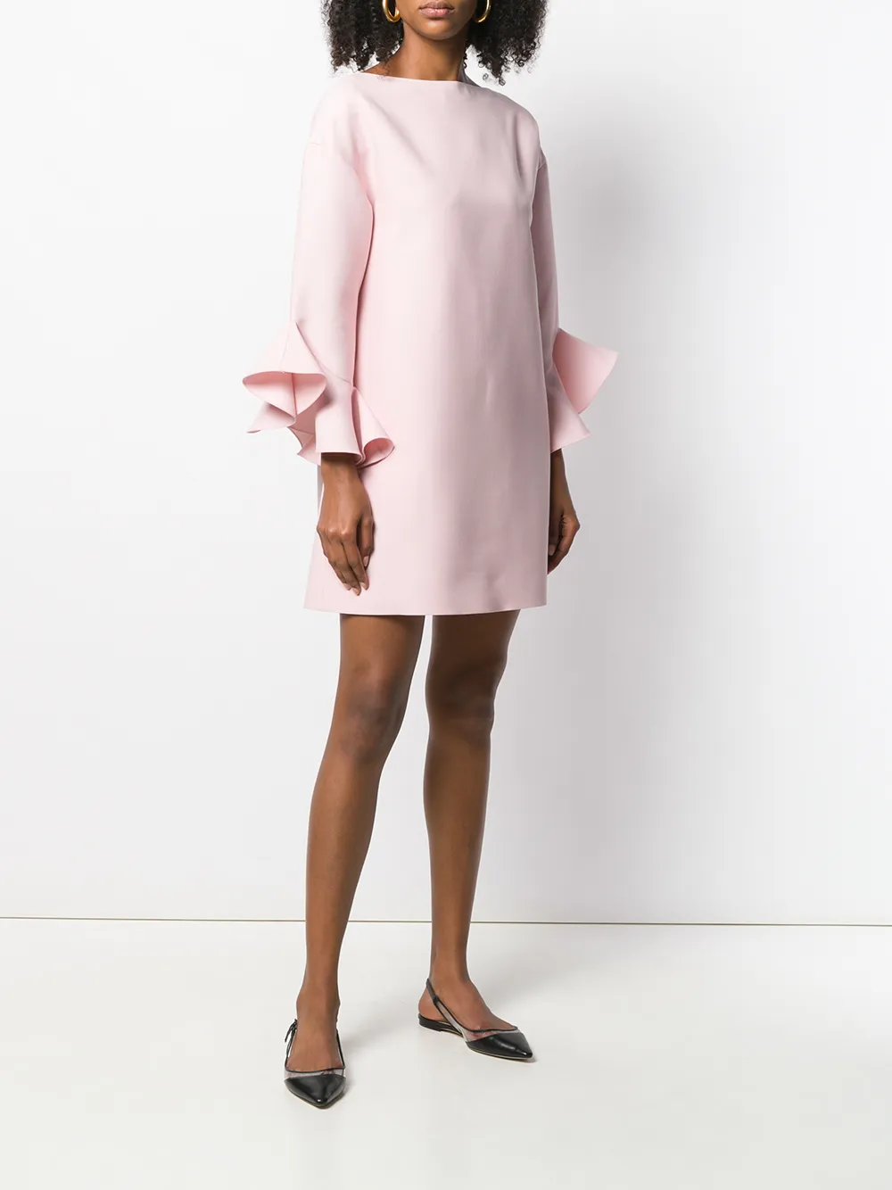 Valentino Garavani Jurk met ruche mouwen Roze