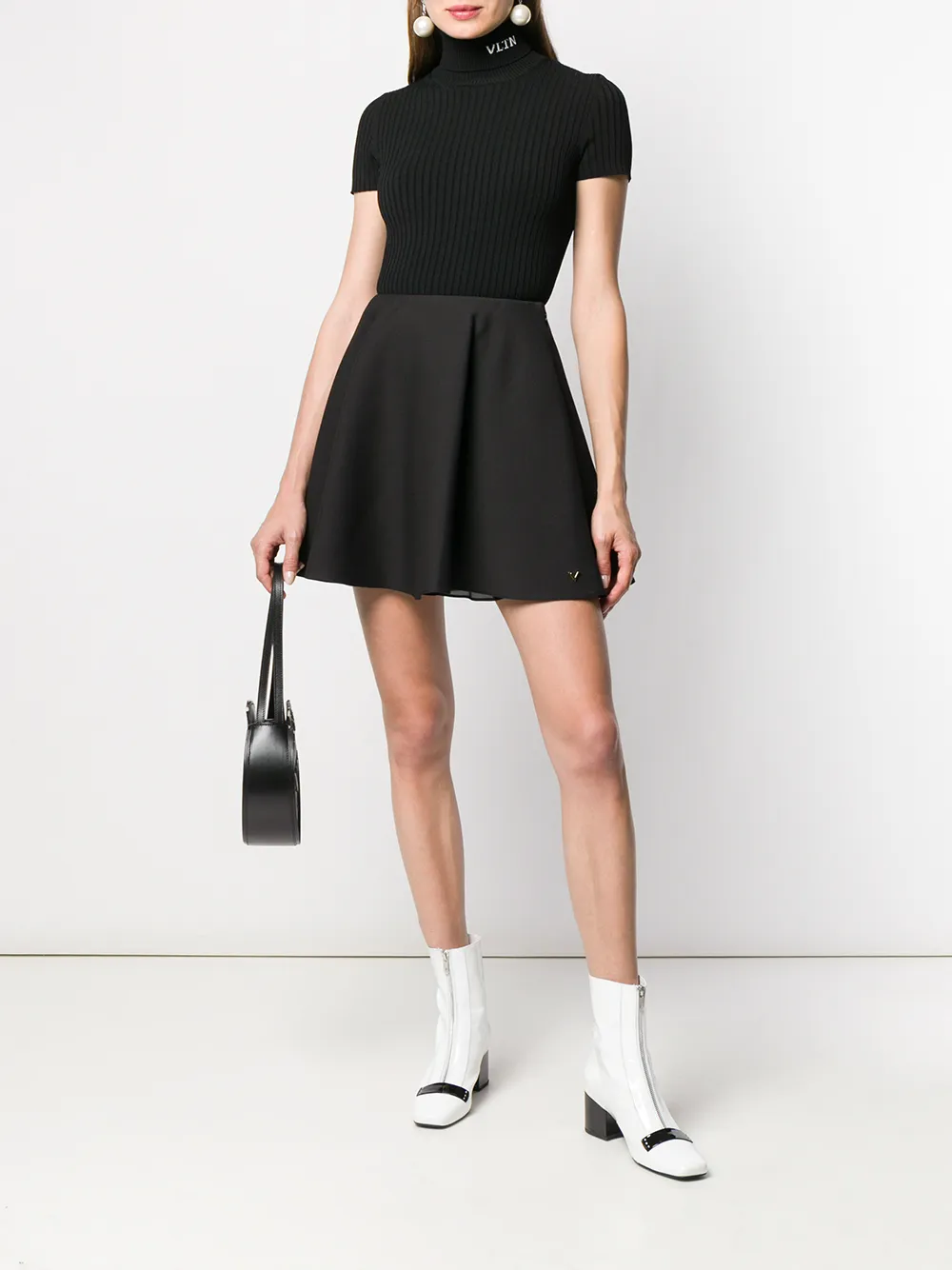 Valentino Garavani Crêpe rok - Zwart