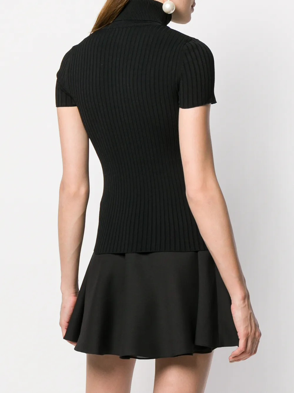 Valentino Garavani Geribbelde polo top Zwart
