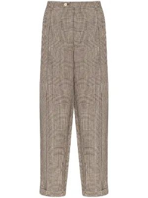 loose,fit check trousers