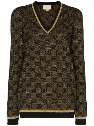black and gold gucci sweater
