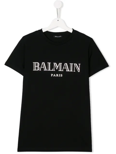 BALMAIN TEEN LOGO PRINT T-SHIRT