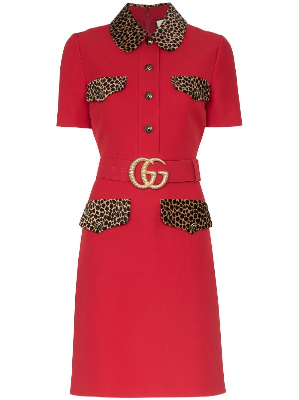 gucci leopard print dress