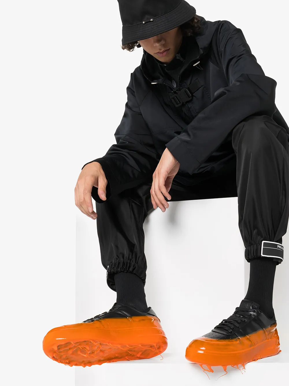 prada rubber dipped shoes