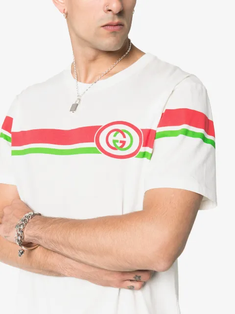 GUCCI GUCCI CHEST LOGO PRINT T-SHIRT - WHITE