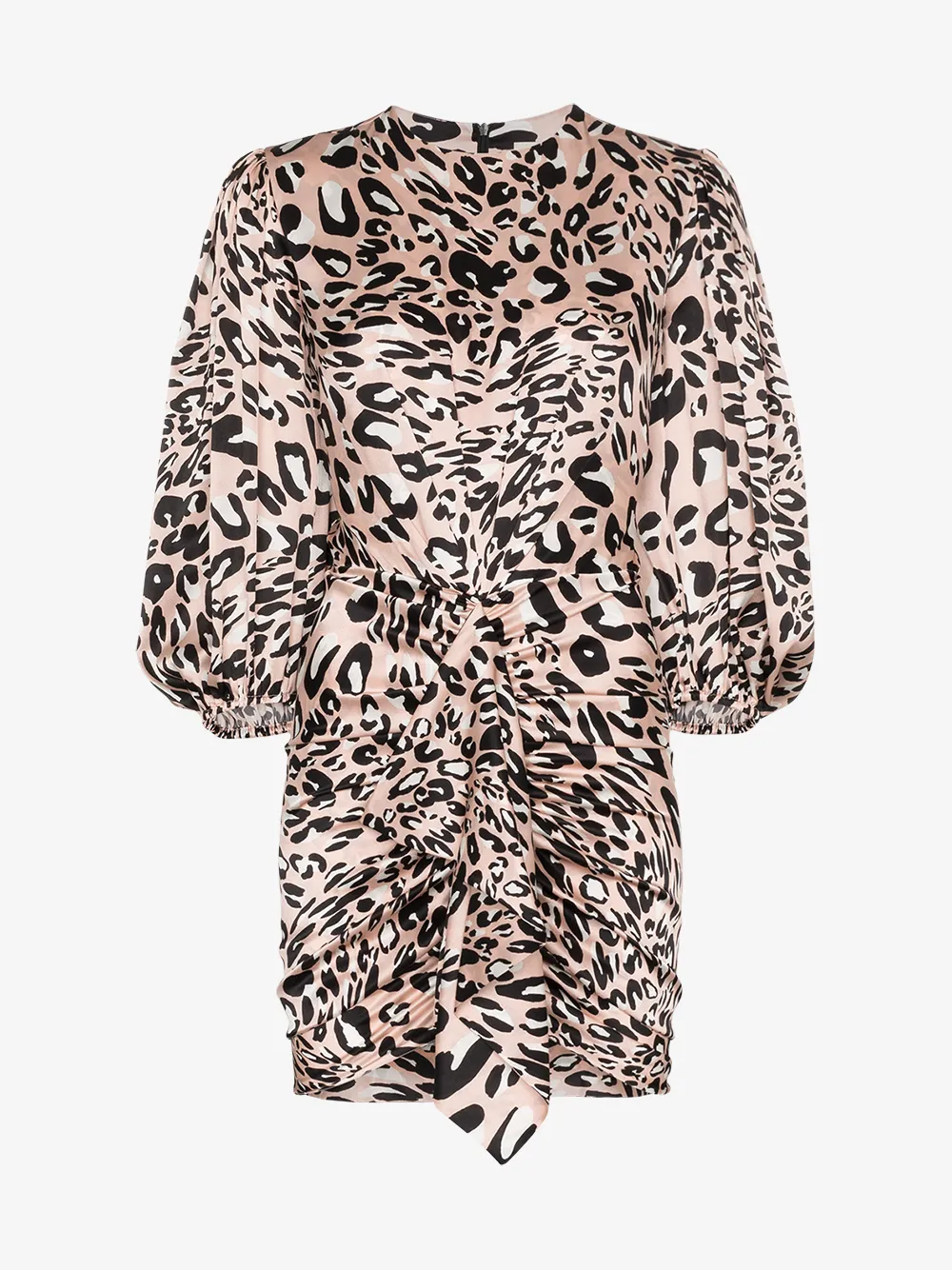 Alexandre Vauthier Dresses ALEXANDRE VAUTHIER LEOPARD PRINT SILK GATHERED DRESS