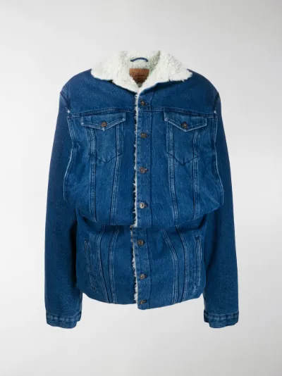 denim jacket with sheepskin lining
