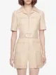 Gucci Wool silk short belted jumpsuit