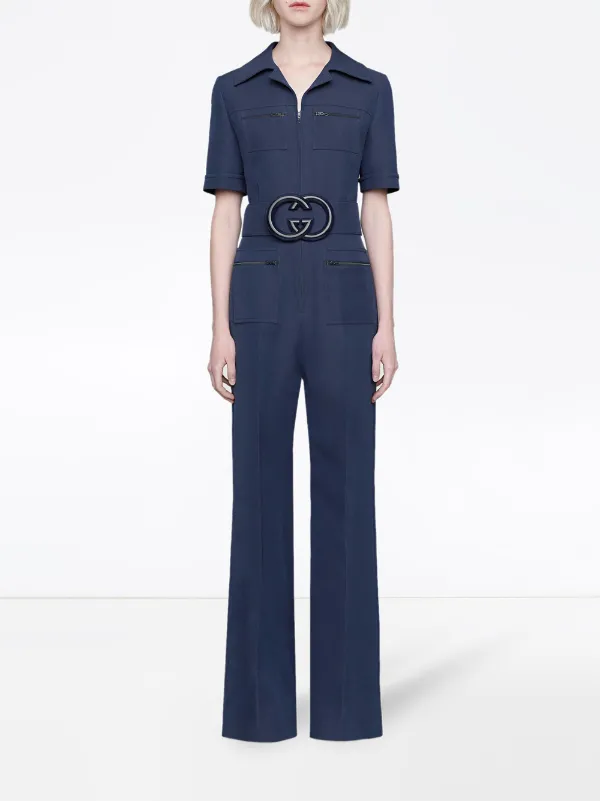 blue gucci jumpsuit