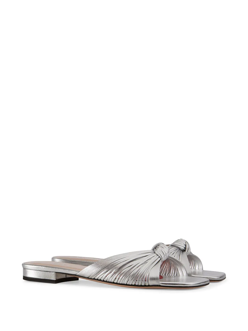 silver gucci slides