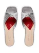 Gucci Metallic leather slide sandal