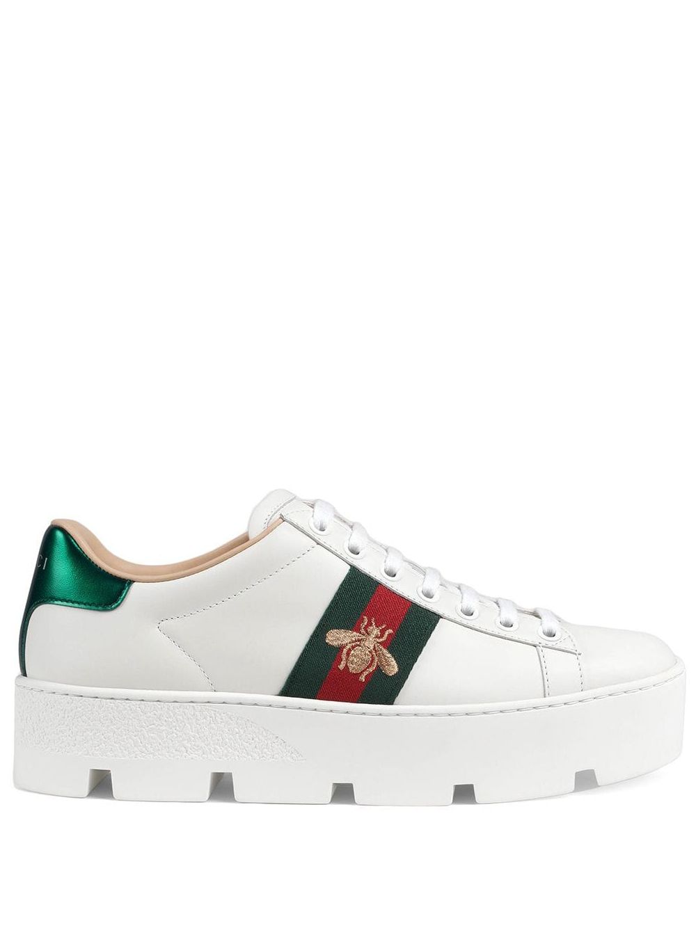 Image 1 of Gucci Ace embroidered platform sneaker