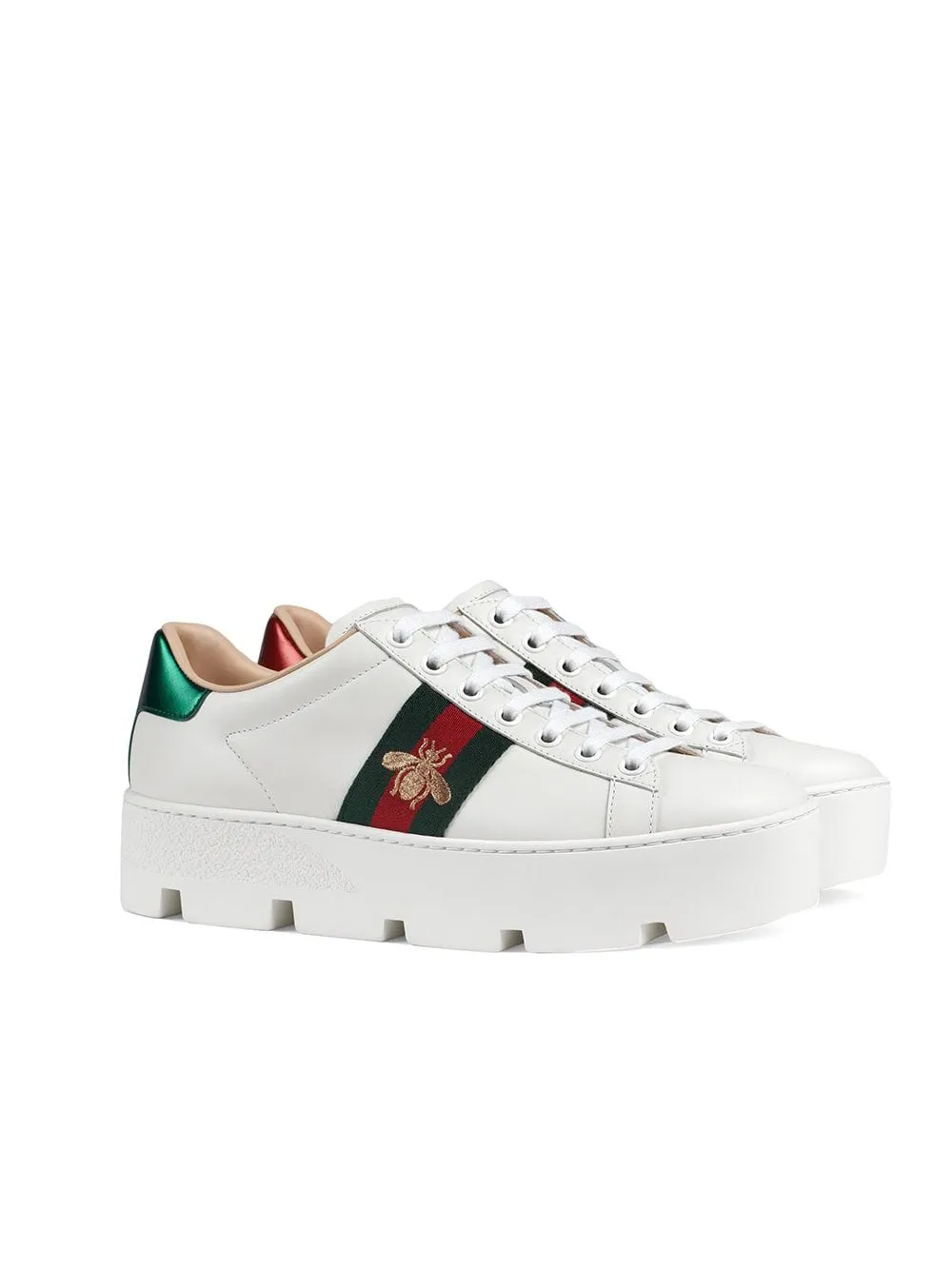 Gucci Ace Embroidered Platform Sneaker - Farfetch