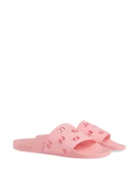 gucci rubber slides pink