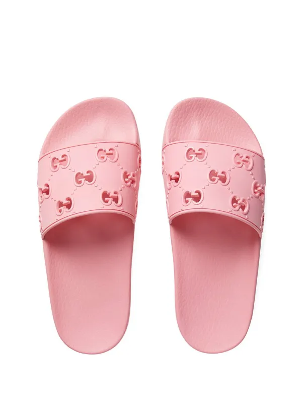 pink slide sandals