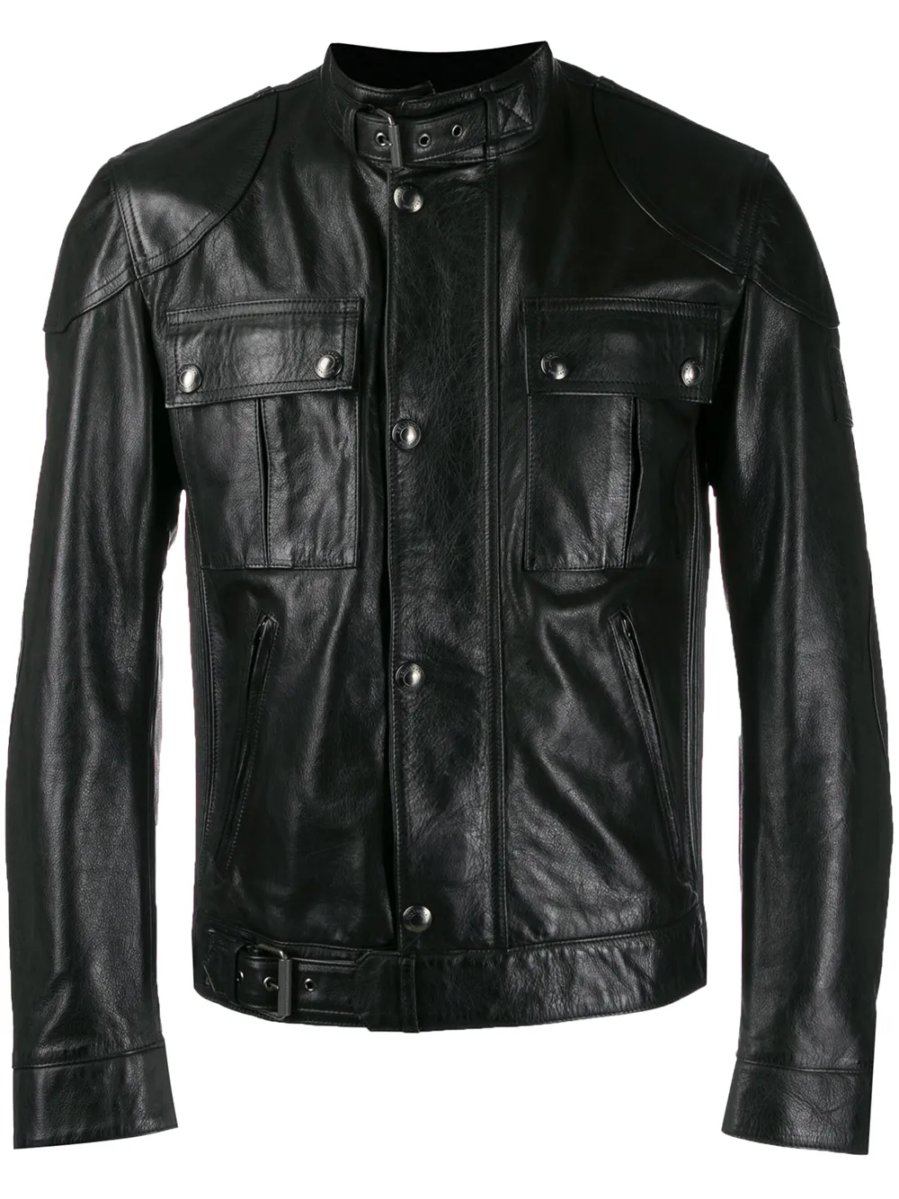 Belstaff Fitted Biker Style Jacket - Black 