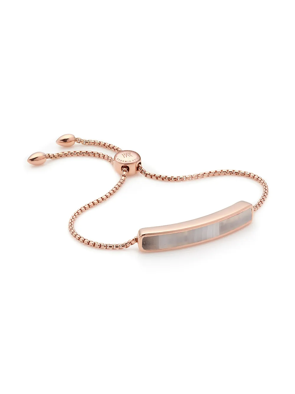 Monica Vinader RP Baja grey agate bracelet