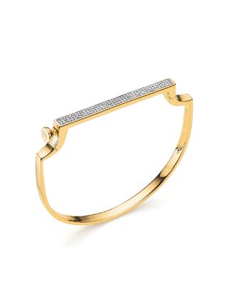 Monica Vinader Signature Thin Diamond Bangle - Farfetch