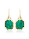 Monica Vinader Siren Wire Green Onyx earrings - Gold