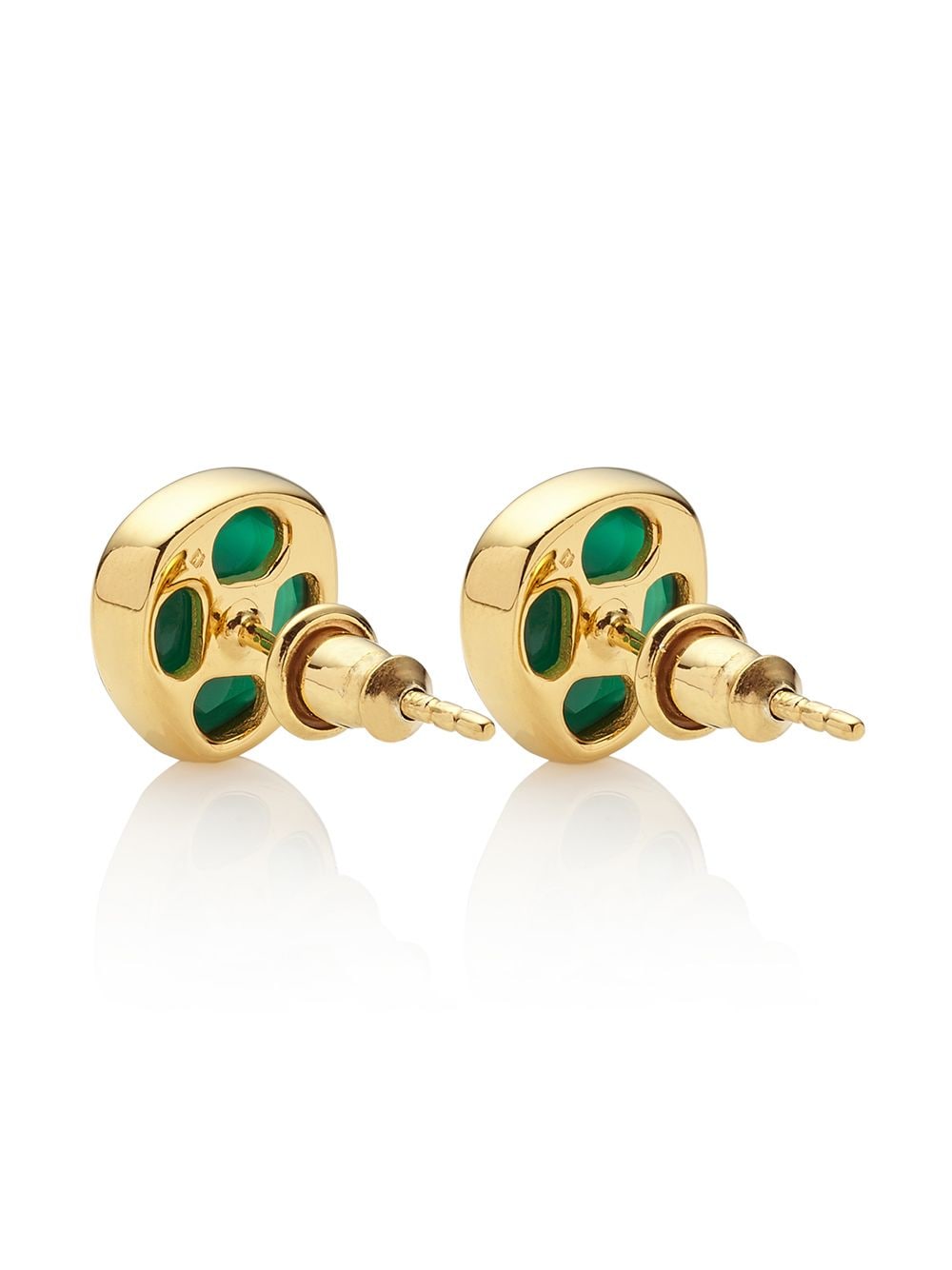 Shop Monica Vinader Siren Stud Green Onyx earrings with Express ...