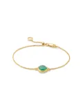 Monica Vinader Siren Fine Chain Green Onyx bracelet - Gold