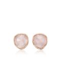 Monica Vinader Siren Stud Rose Quartz earrings - Pink