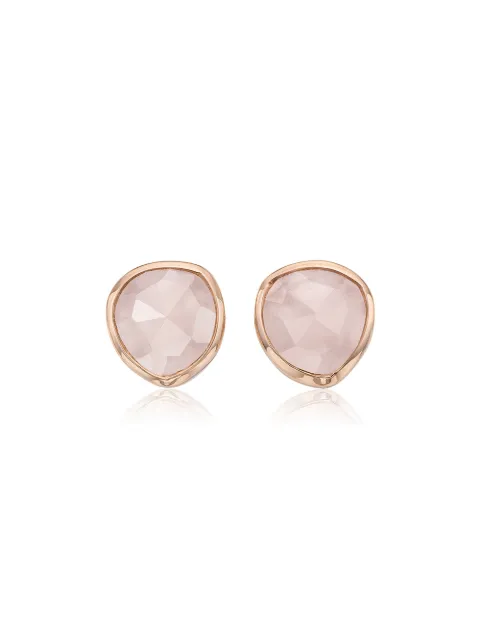 Monica Vinader Siren Stud Rose Quartz earrings