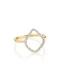 Monica Vinader Riva Diamond Hoop ring - Gold