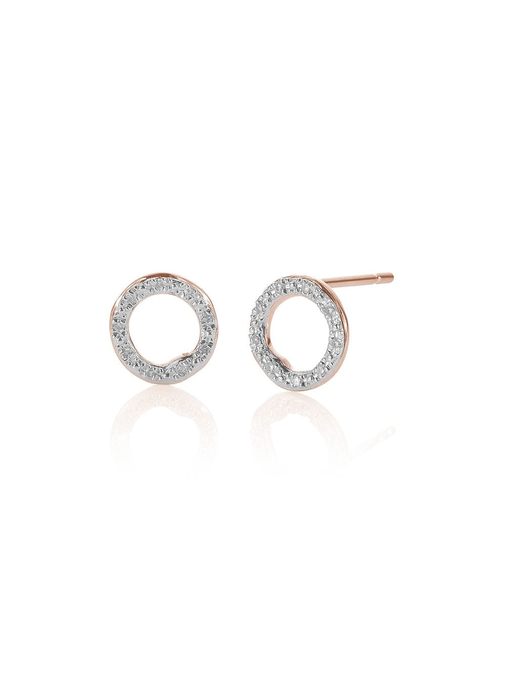 

Monica Vinader aretes circulares RP Riva con diamantes - Dorado