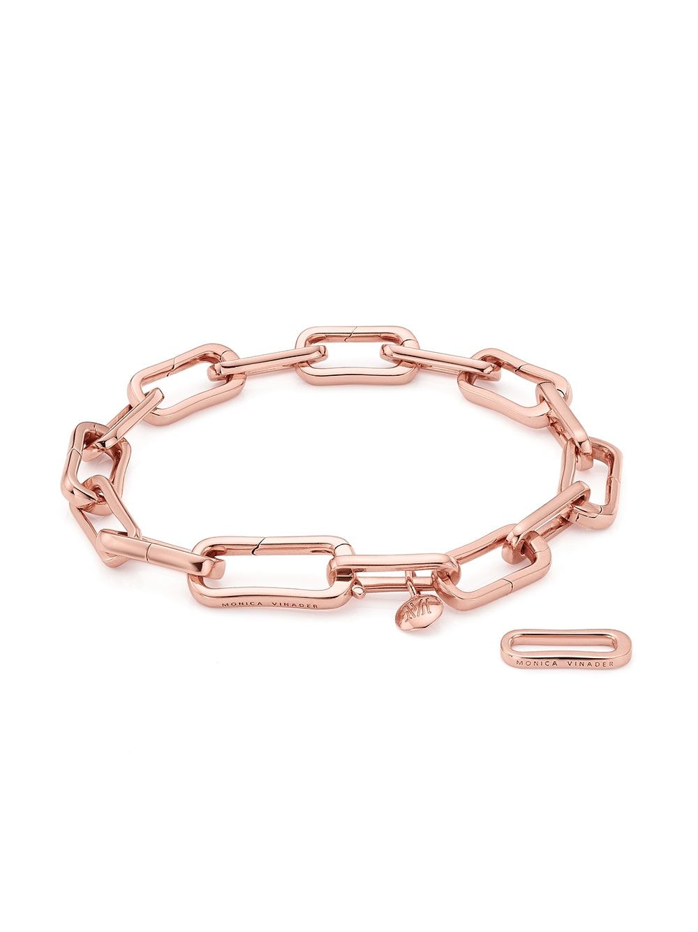 Shop Monica Vinader Alta Capture Charm Bracelet In Gold