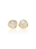 Monica Vinader Siren Stud Moonstone earrings - Gold