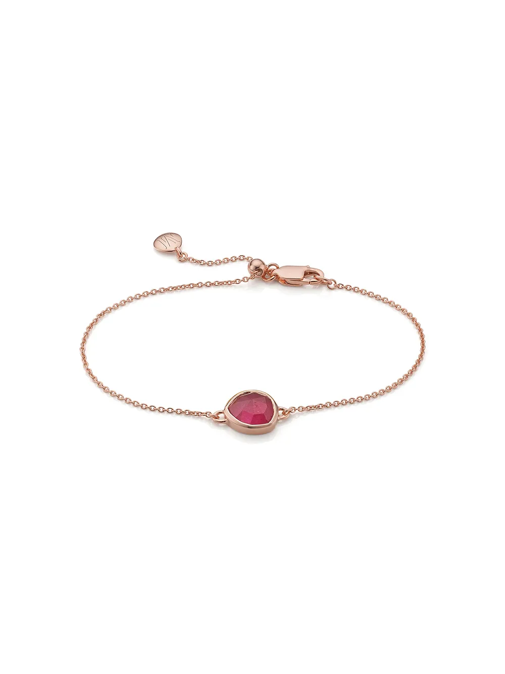 Monica Vinader RP Siren pink quartz gemstone bracelet