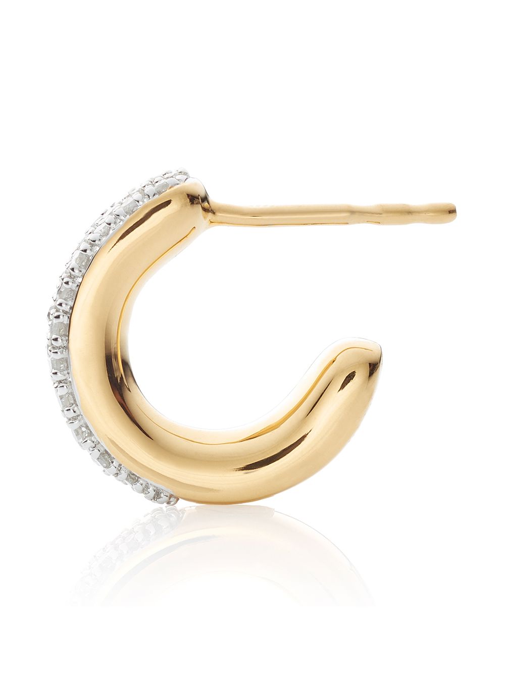 фото Monica Vinader GP Fiji mini diamond hoop earrings