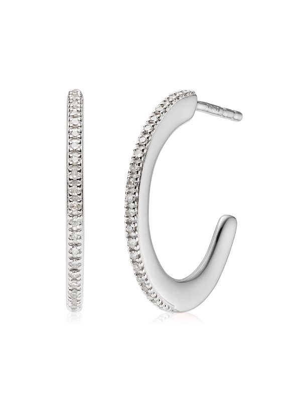 monica vinader fiji skinny hoop diamond earrings