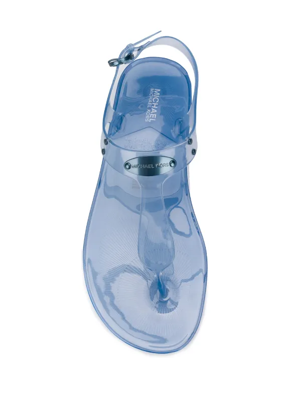 mk plate jelly sandals