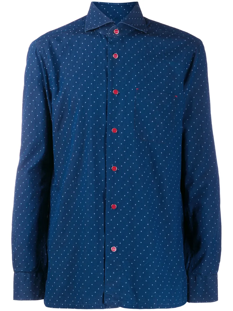 Kiton рубашка в мелкую точку