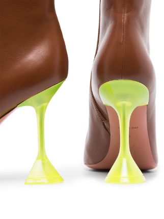 Brown Giorgia 95 plexi heel boots展示图