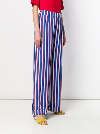 striped wide-leg trousers展示图